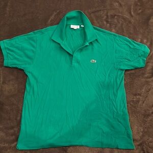 Lacoste Green Polo Shirt Classic Short-Sleeve Design